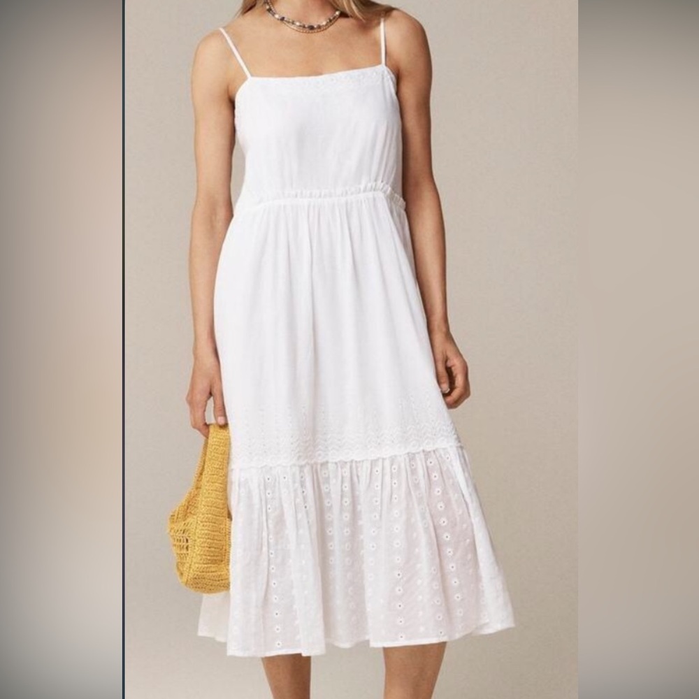 Sorrento organic cotton White Eyelet Dress